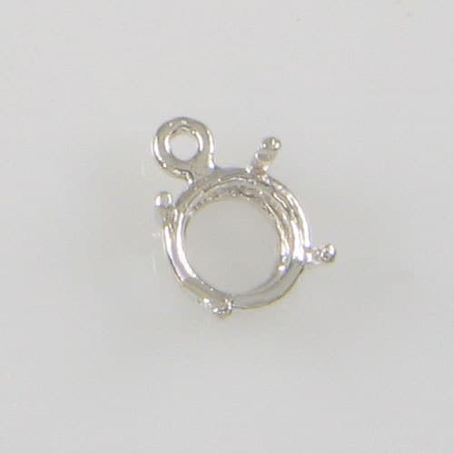 PRE-NOTCHED ROUND FACETED DANGLE SILVER SETTINGS 4MM-18MM HANDMADE