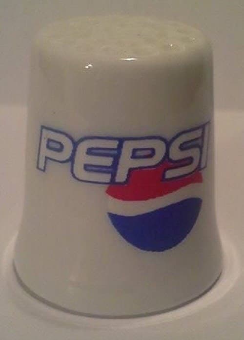 Charming Pepsi Globe Collectible Porcelain Thimble