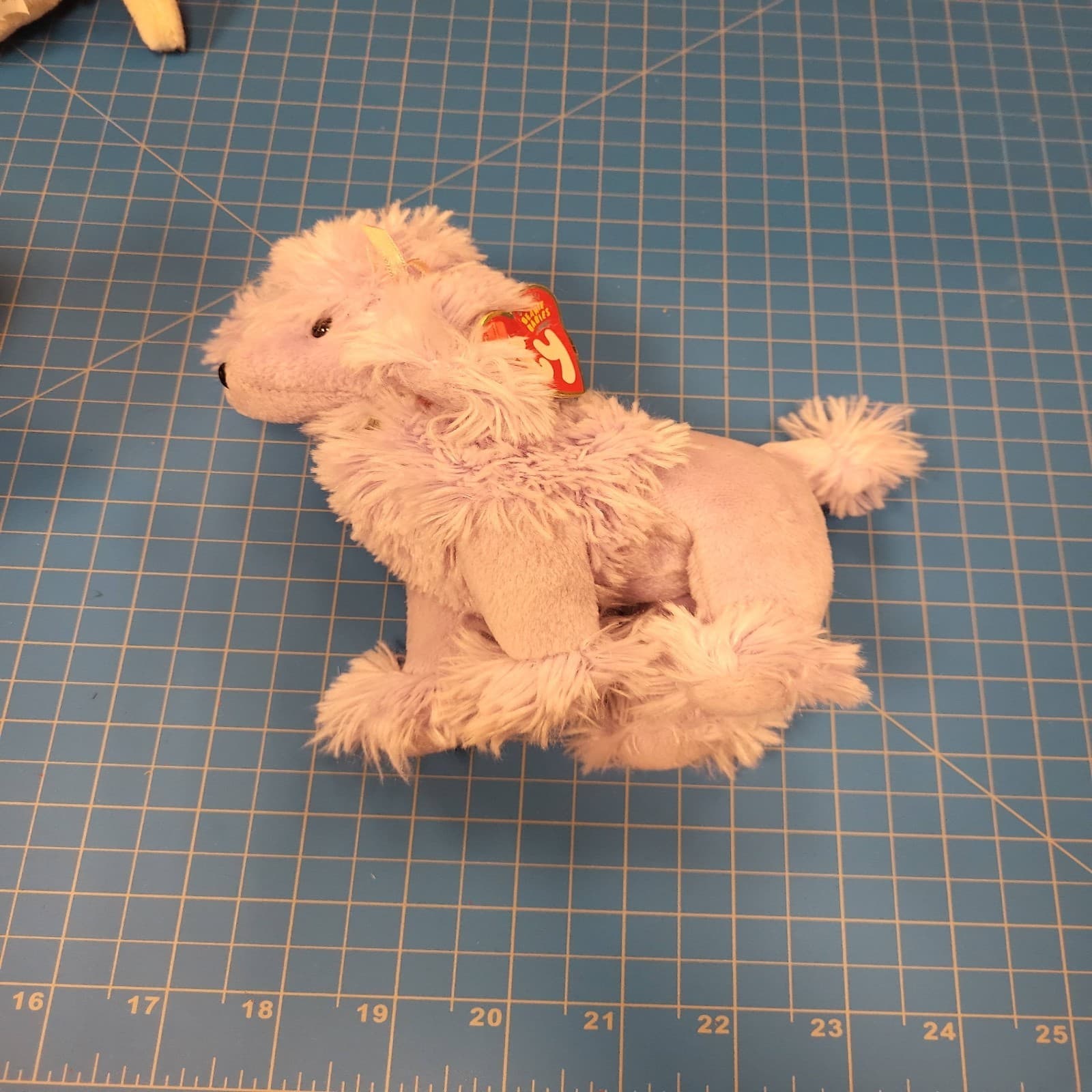 Ty Beanie Baby Demure Poodle Lavender Purple Plush Dog Stuffed Animal Toy 4