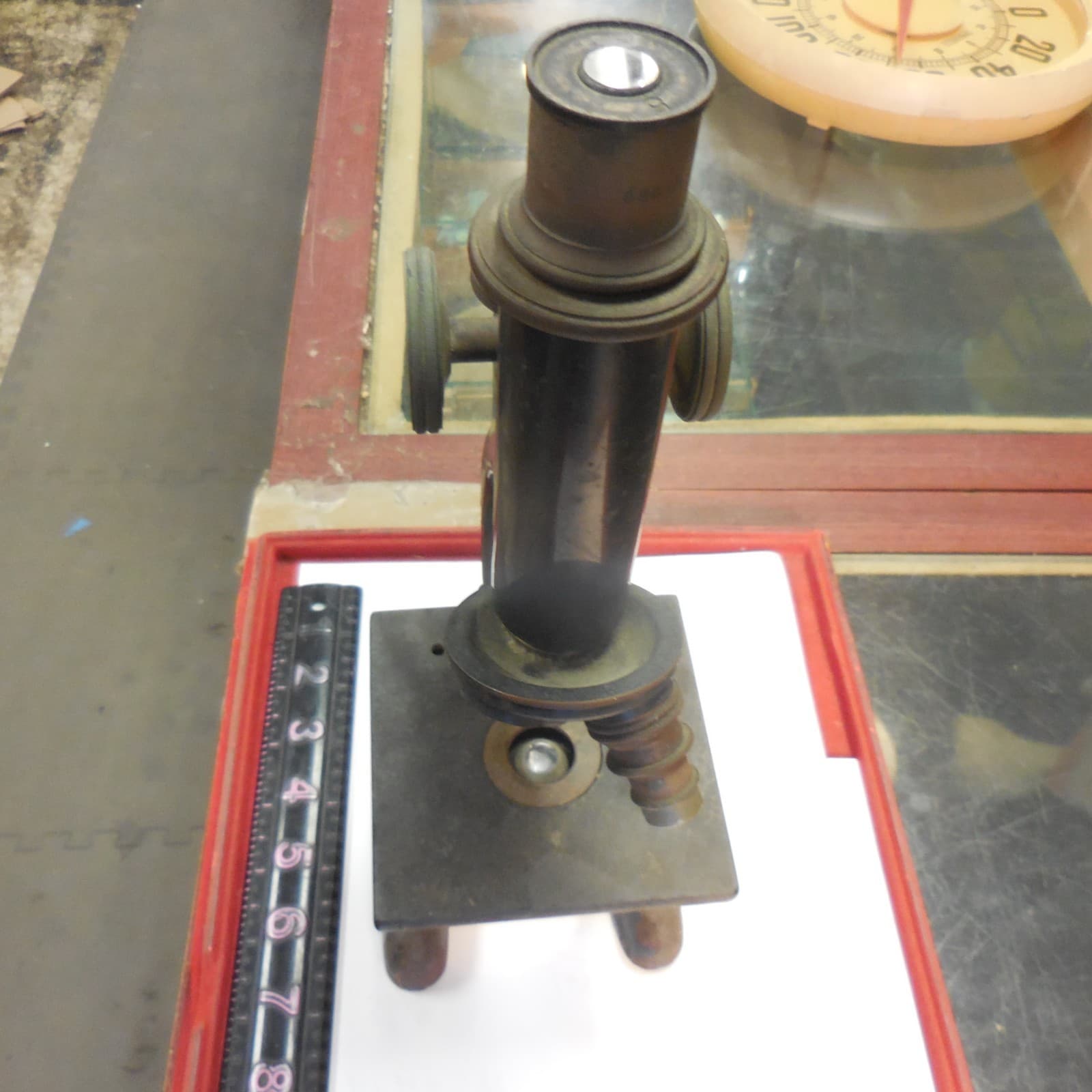 ANTIQUE BAUSCH & LOMB BRASS MICROSCOPE -UNKNOWN CONDITION “AS-IS” 4