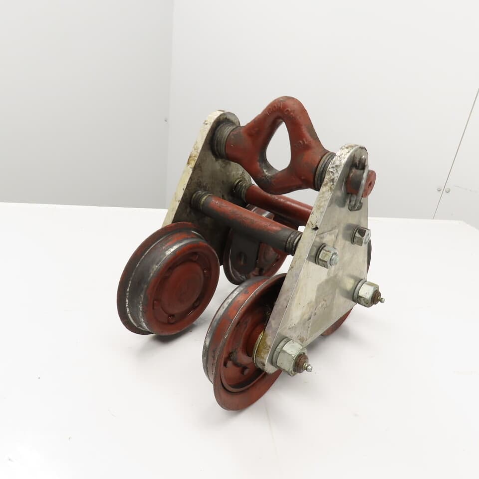 3 Ton Aluminum Frame Push/Pull Manual Hoist Beam Trolley 4" To 5-1/2" Flange 6