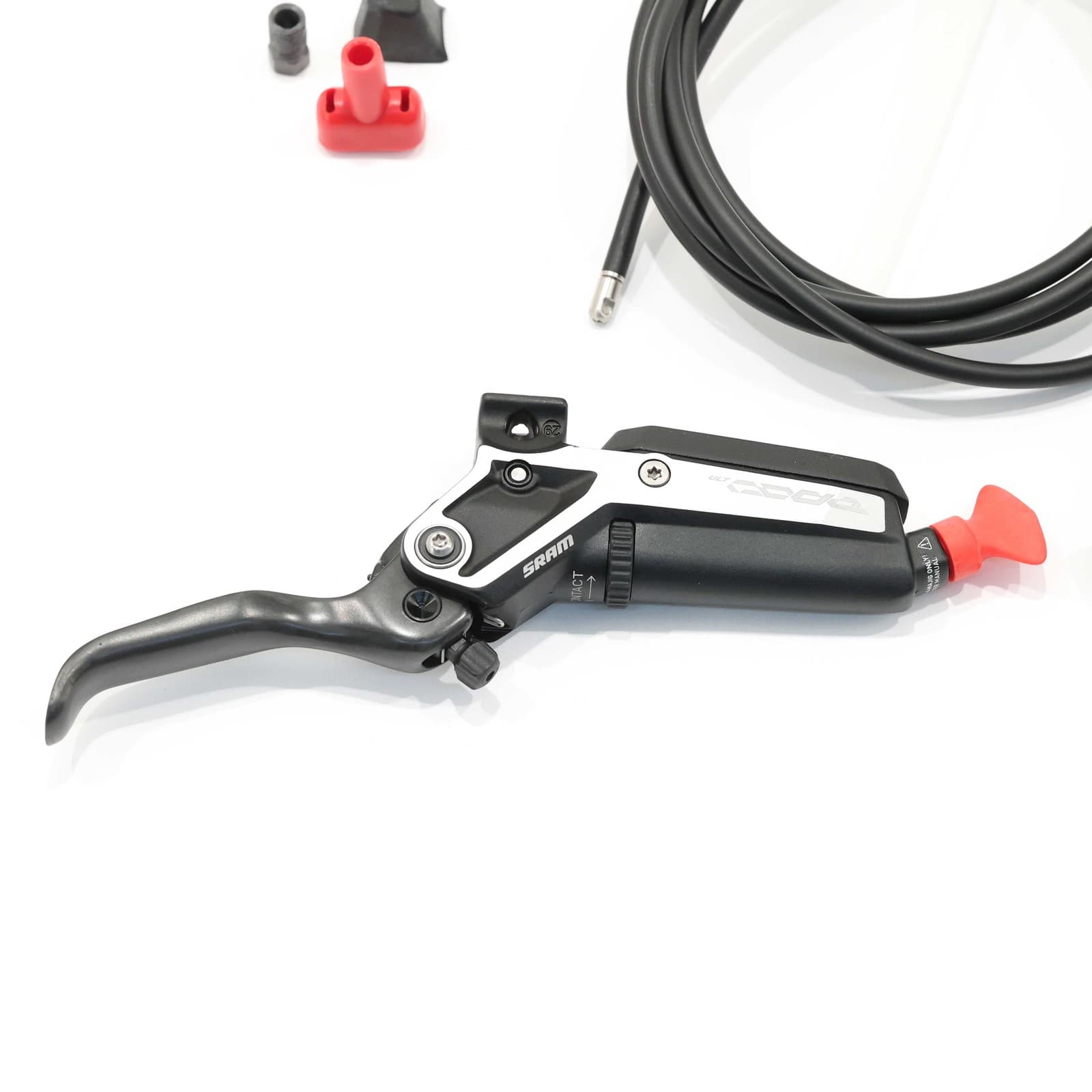 SRAM Code Ultimate Stealth Disc Brake - Rear, 2000mm Hose, 4-Piston, Carbon, C1 2