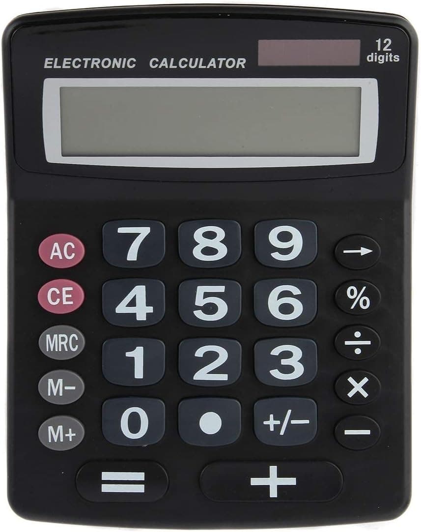 Lily' Home Jumbo 12 Digit with Solar Power, Large LCD Display - Desktop Calculat 5