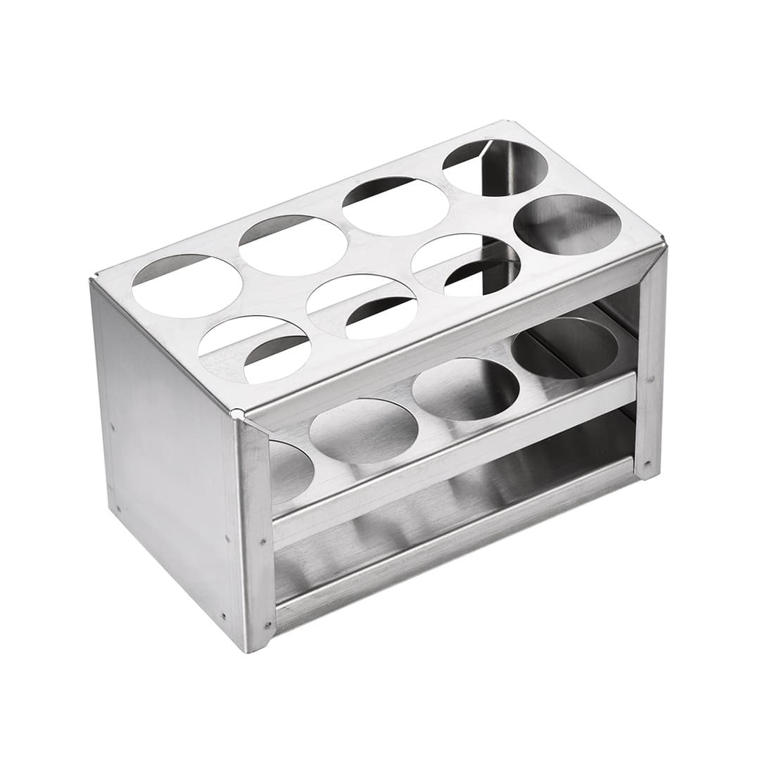 Stainless Steel Test Tube Holder Lab Stand Rack 8 Hole 3 Layer for 26-30mm Tubes