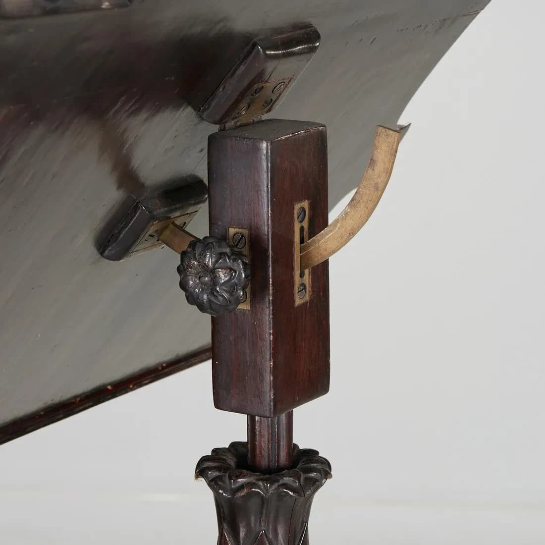 Antique Music Stand, Continental, Art Nouveau, Carved Wood, 1800 /1900's!! 4