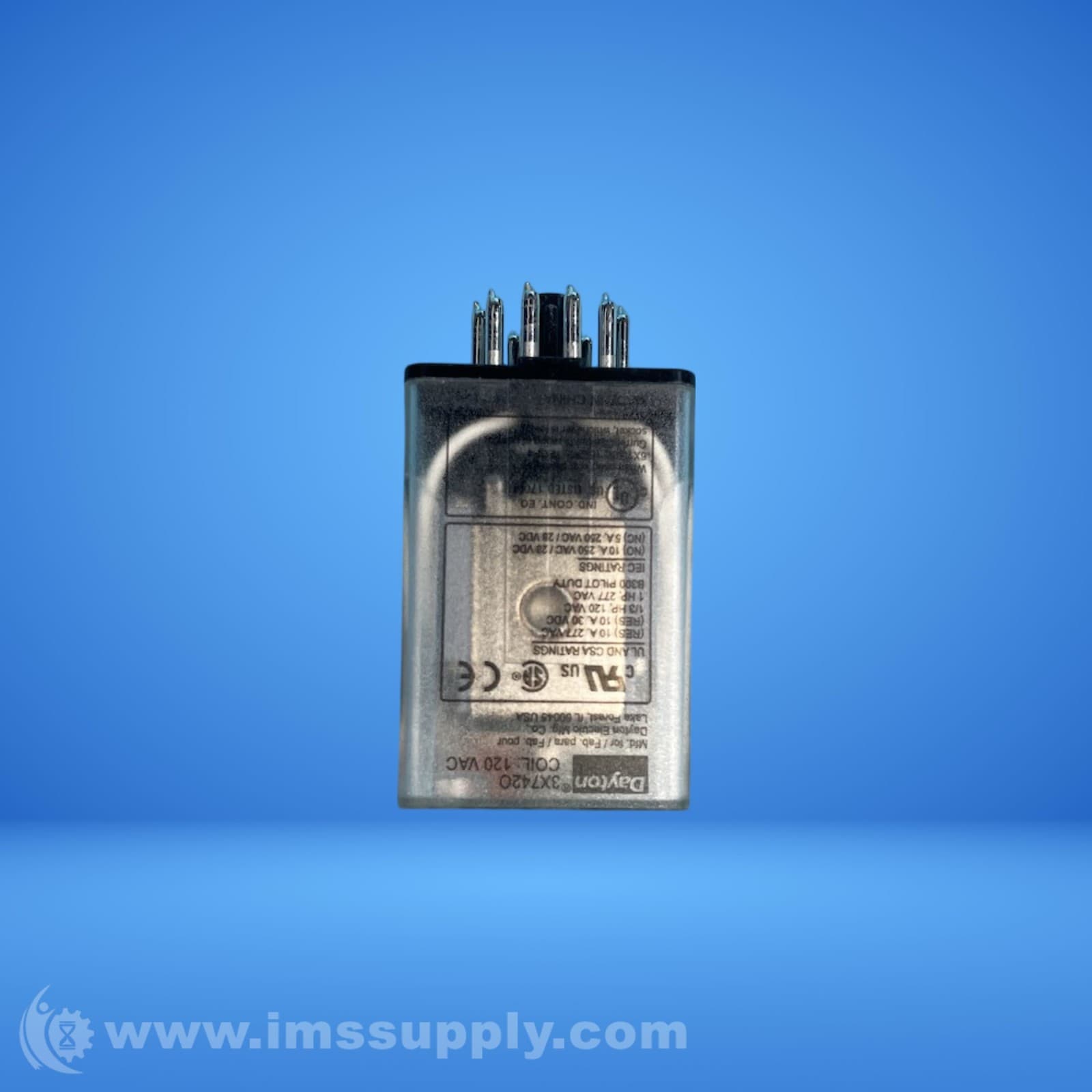 Dayton 3X7420 3PDT Relay FNOB 4