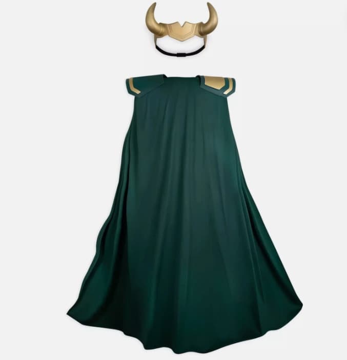 Disney Store LOKI COSTUME CAPE CROWN Set Adults OONE SIZE Halloween Cosplay NEW! 6