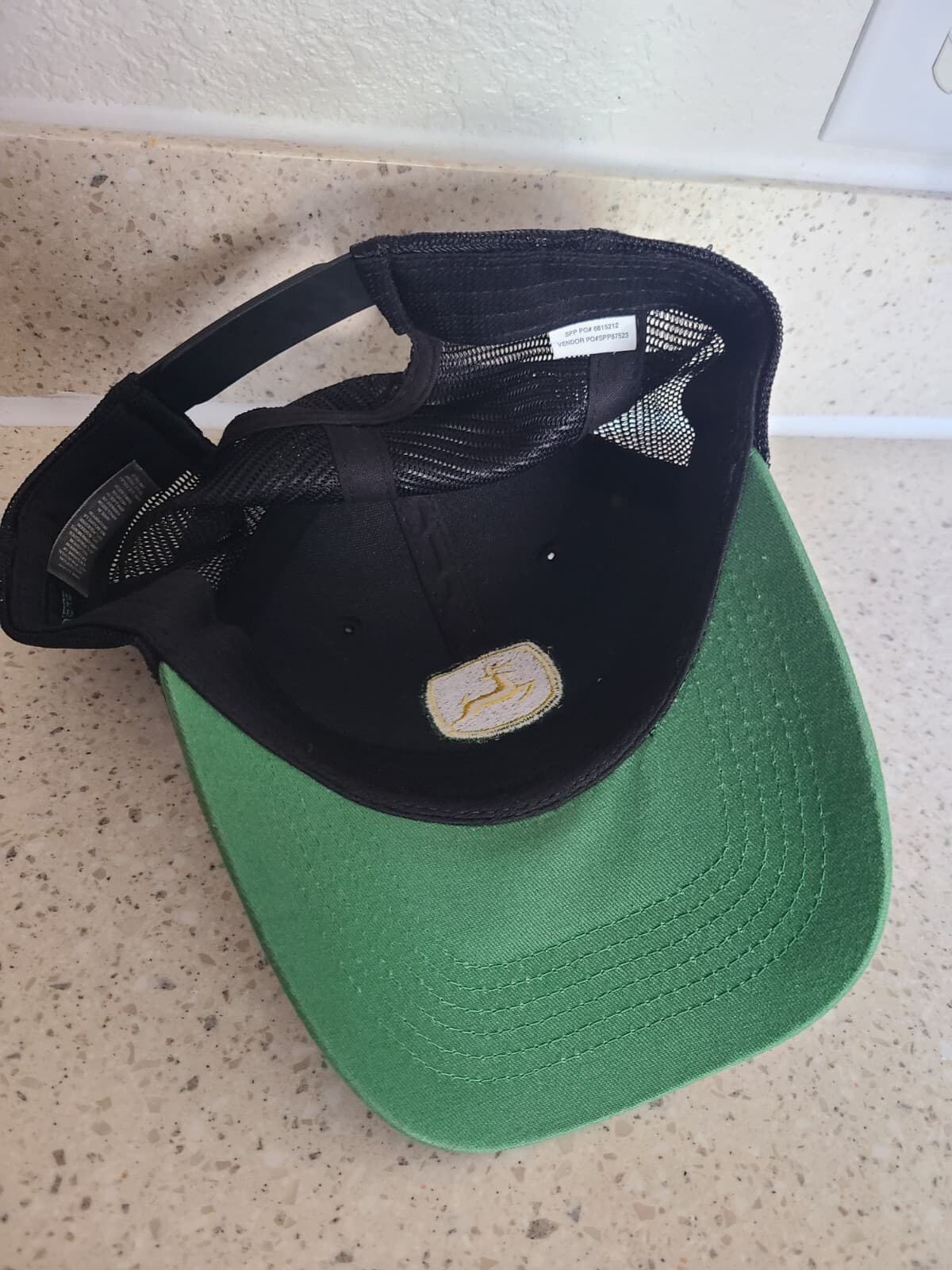 John Deere Licensed Black/Green Mesh Hat Cap Trucker Adjustable LP69079 2