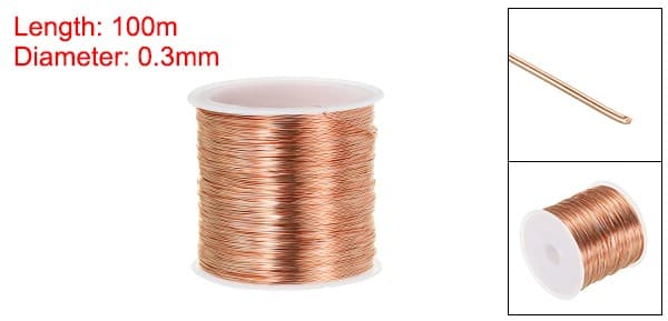 328 Feet Solid Pure Copper Wire 28 Gauge 0.3mm Copper Tone 2