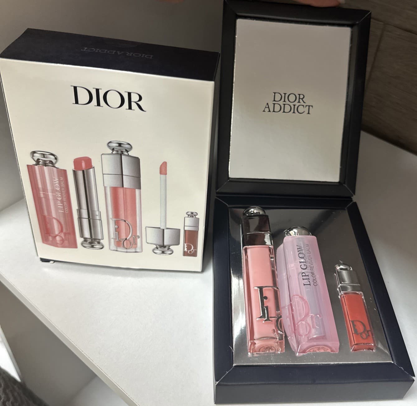 DIOR ADDICT 3-PIECE SET (001 Pink) Lip Glow, Lip Maximizer & Mini LIP ESSENTIALS 2