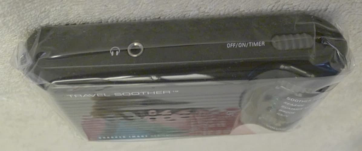 The Sharper Image Travel Soother Black ID 501 - NOS NEW Open Box 5