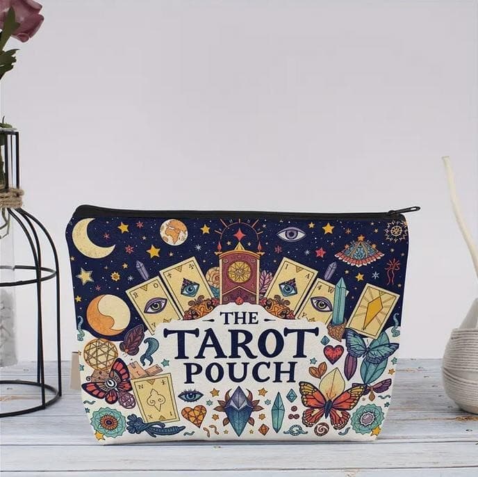 Cute Zippered Tarot Pouch for Your Tarot Decks or Cosmetics, 9 by 6.5 inches 2