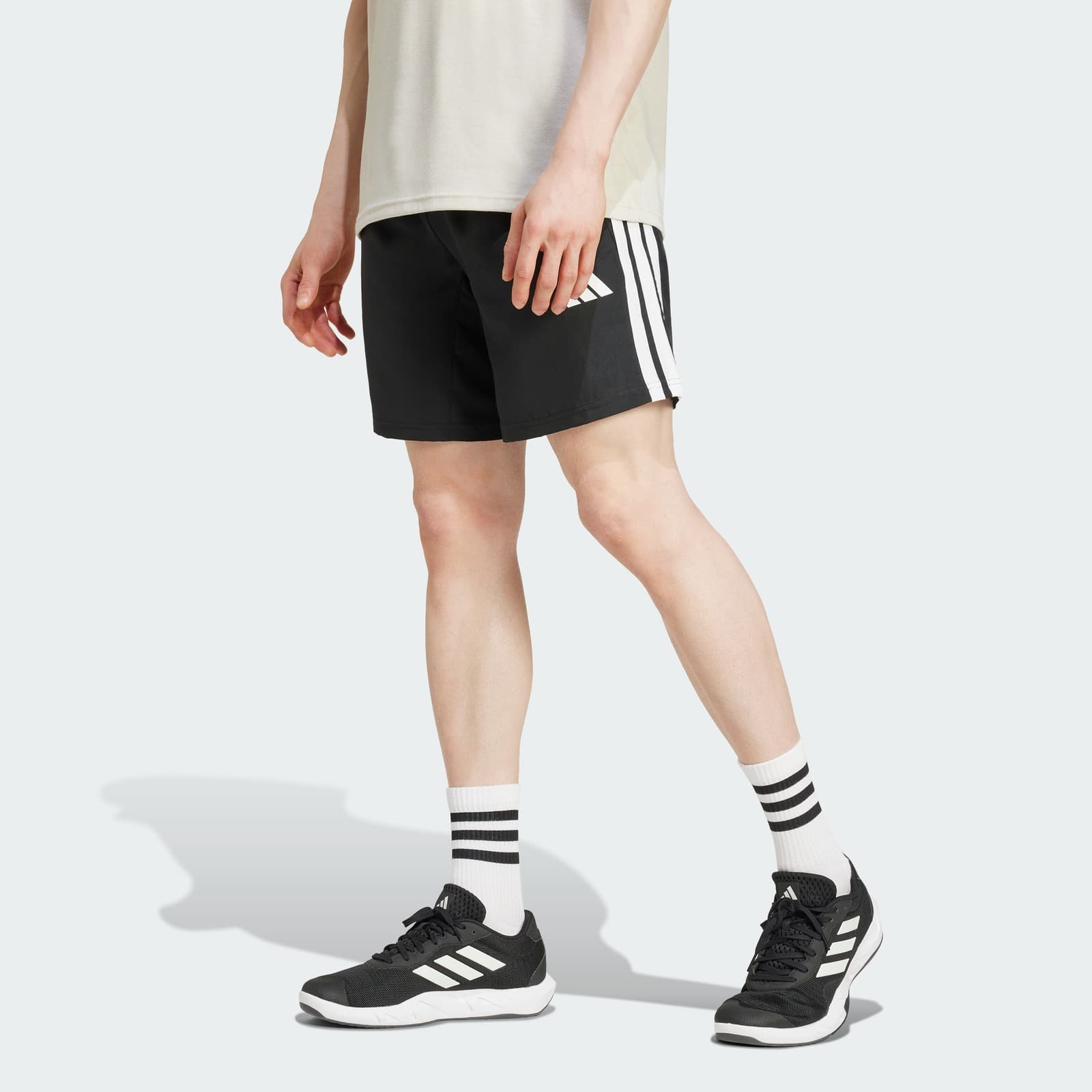 adidas men Essentials Training 3-Stripes Woven Shorts