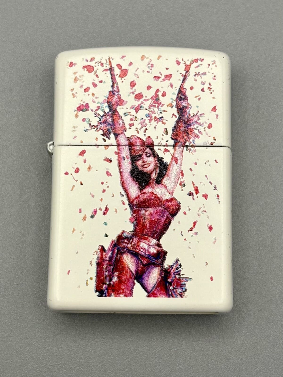 Olivia Zippo Dita Von Teese "Rhinestone Cowgirl" in white with Signed Box 2