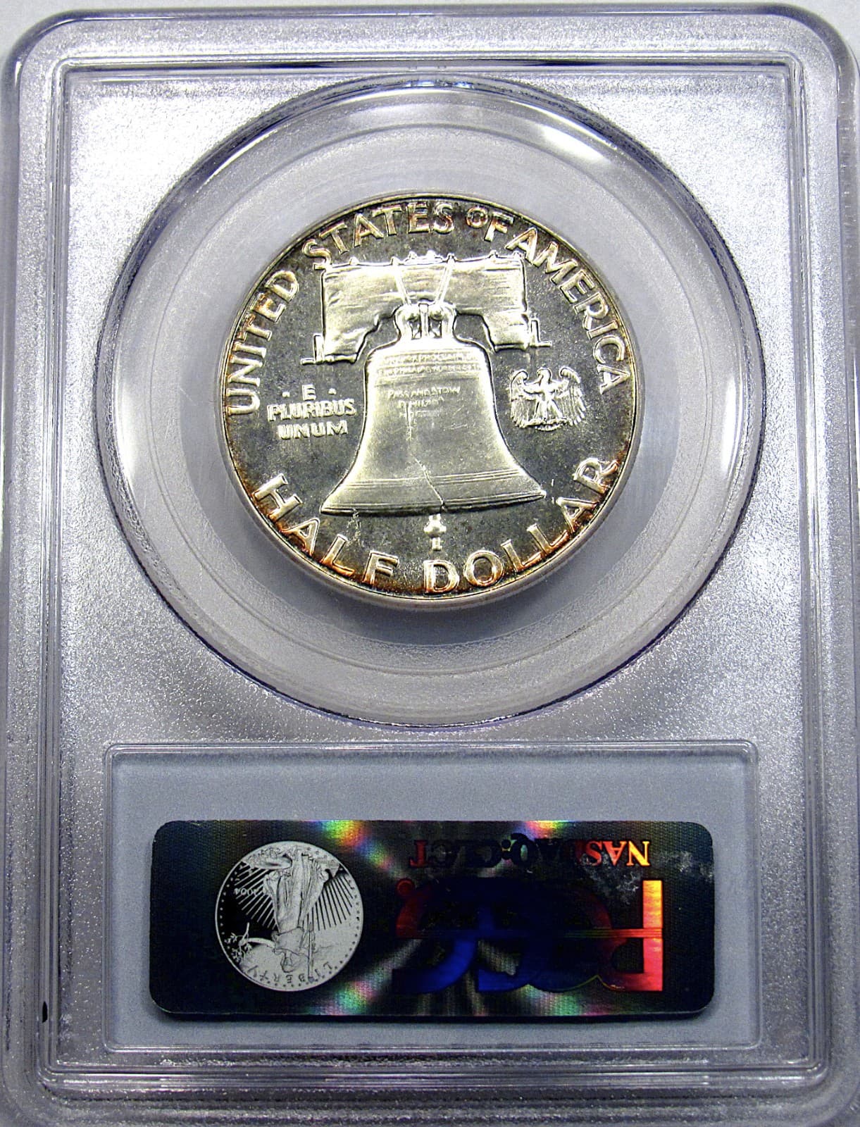 1954 50C PCGS / CAC PF64 FRANKLIN ~ RIM COLOR & NEARLY CAMEO! 6