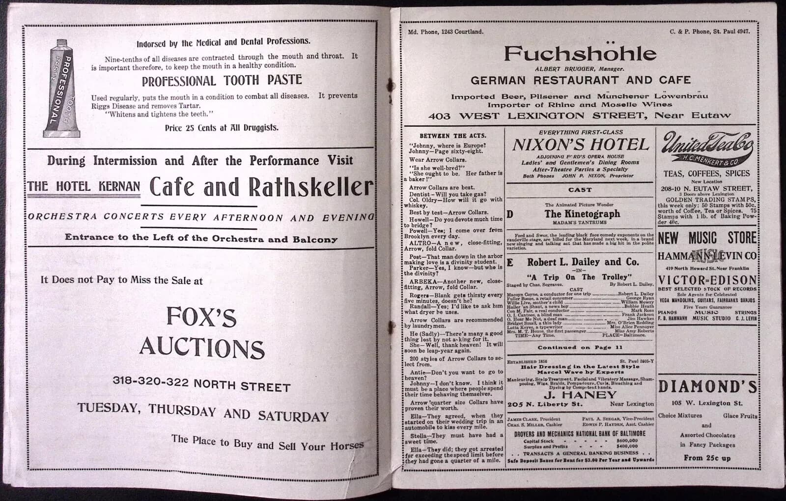 October 7 1907 Maryland Theater Vaudeville BF Keith's Circuit Weekly Program 3