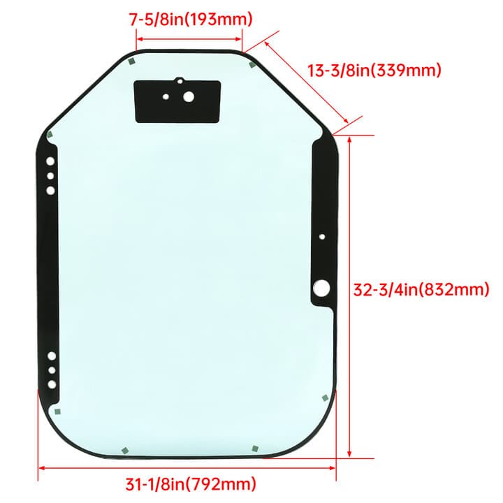 Door Glass for Track Loader A770 T450 T595 T650 T740 T770 T870 S590 S740 7120401 3