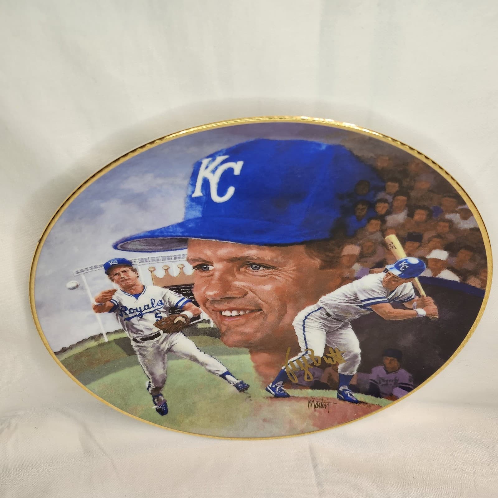 GEORGE BRETT KC ROYALS KANSAS CITY Gartlan Signed Plate Limited ED Auto BASEBALL 2