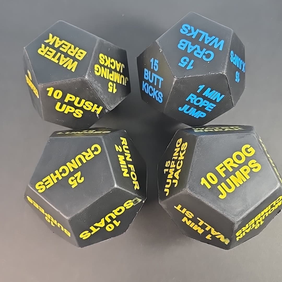 Lot Of 4 Foam Dice Fitness Sports Exercise Set, Exercise Dice, Easy to use  5