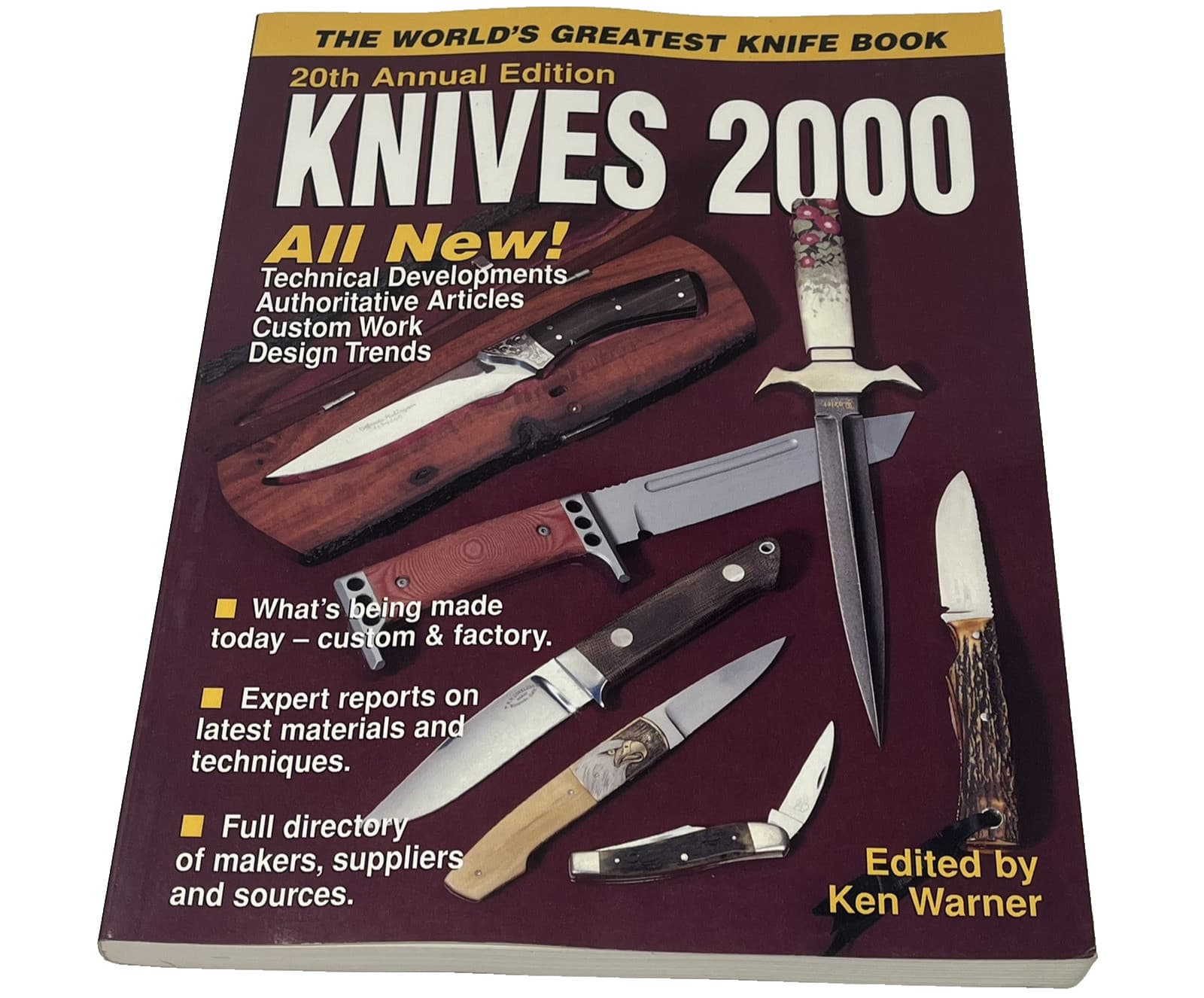 Knives 20th Twentieth Annual Edition 2000 Book Ken Warner Illustrated