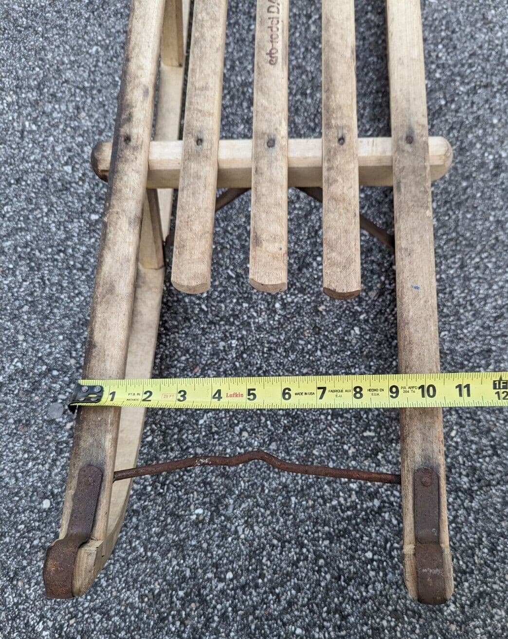 Vintage Erb Rodel Davos Wood Sled Iron Runners 42 X 13 X 10 In 5
