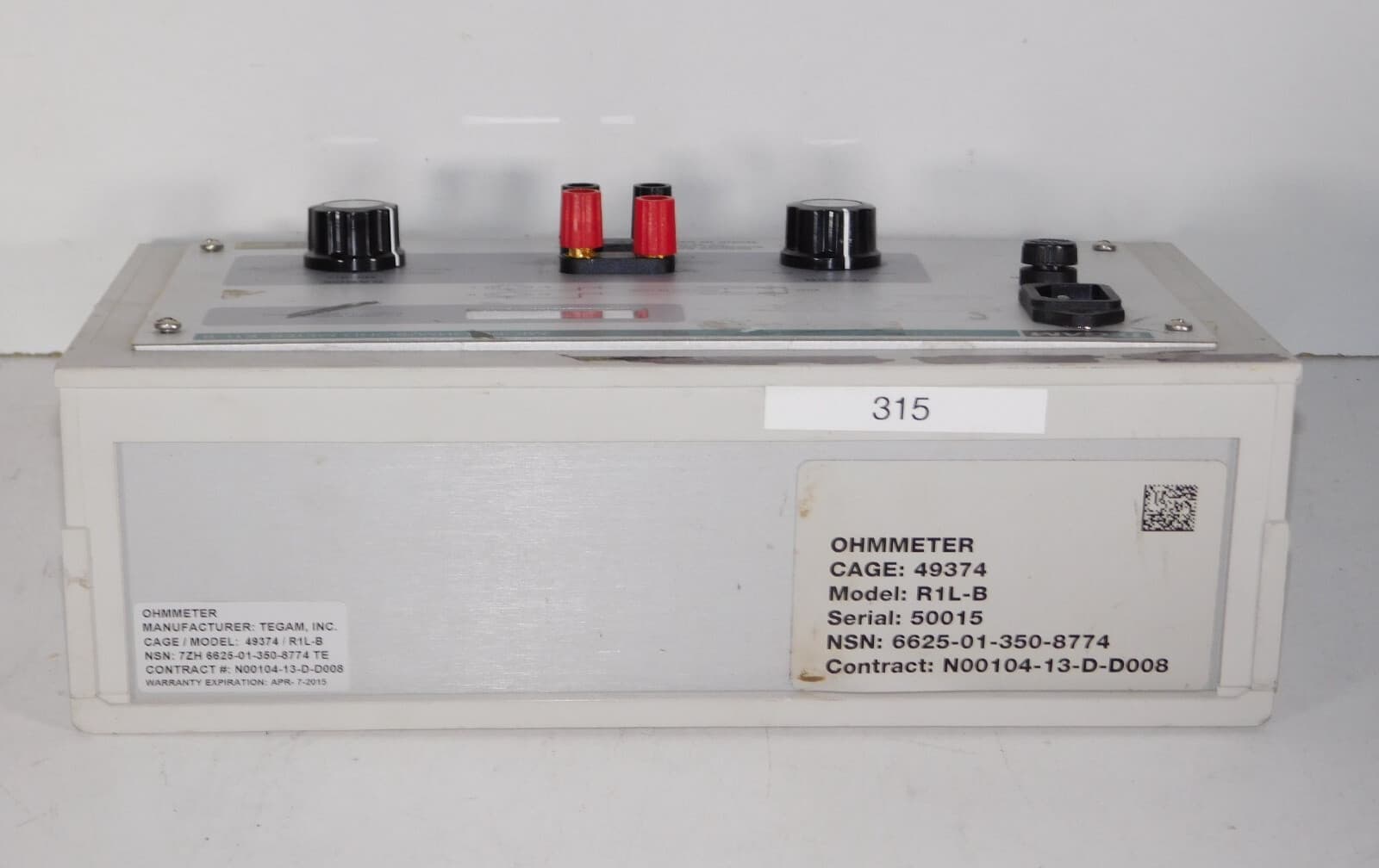 Tegam 49374 R1L-B Micro Ohm Bond Meter Interface Ohmmeter Test Measurement Unit 2