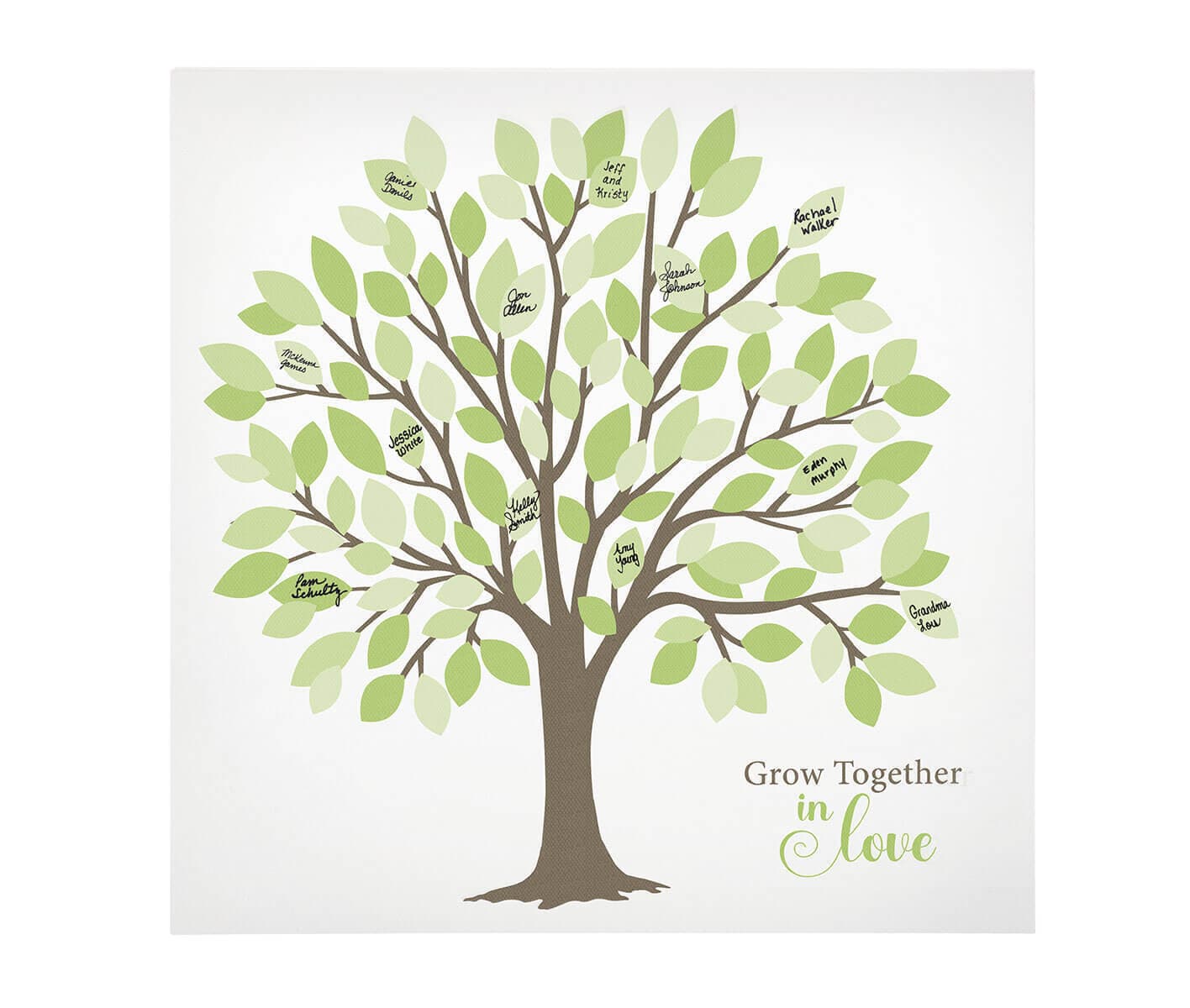 Wedding Tree Guest Book Alternative Signing Tree with Green Leaves 4