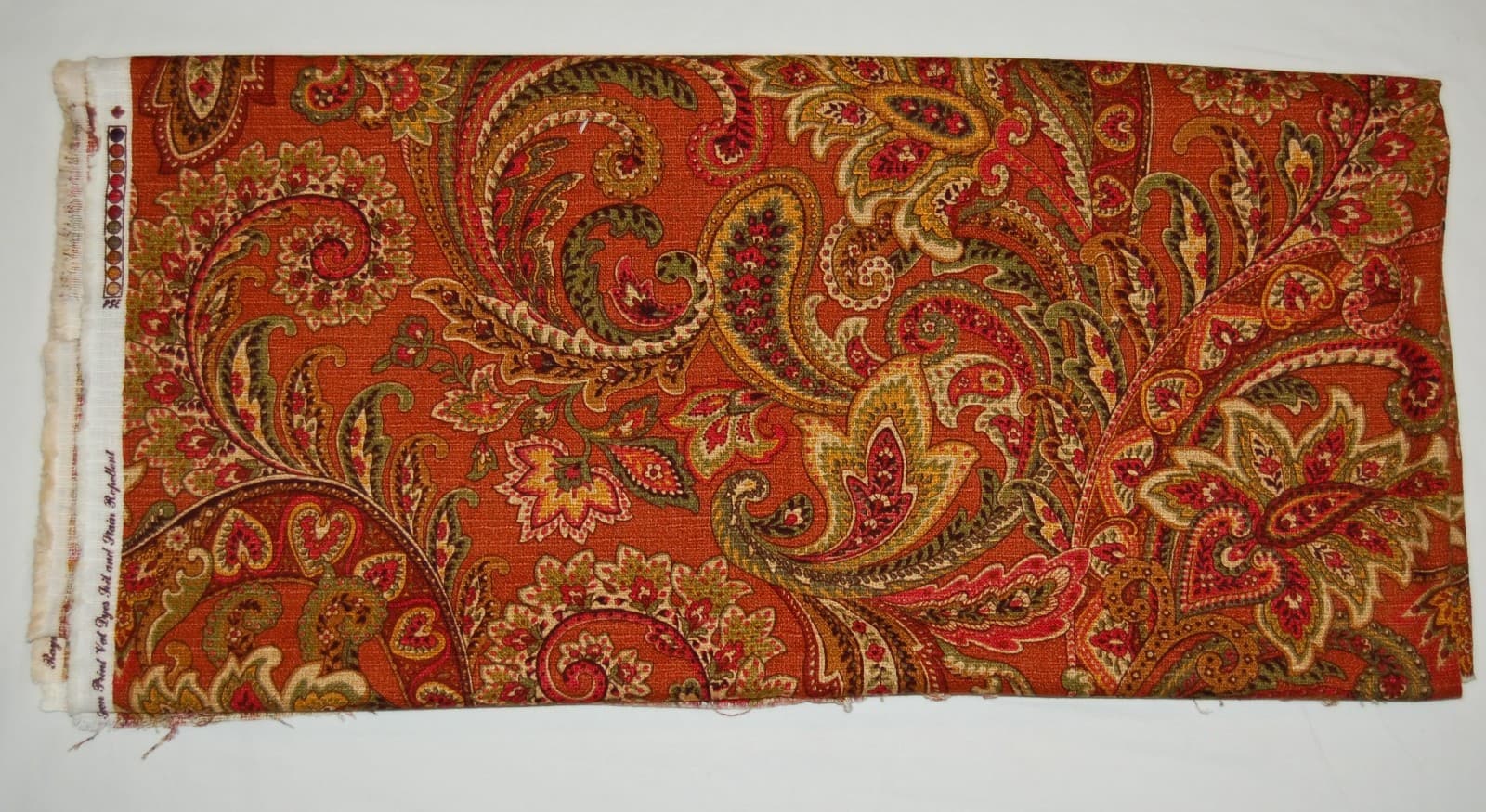 VINTAGE RETRO Fabric Raymond Waites Paisley 49"X54" 27"x40" 2 cuts  Made in USA 2