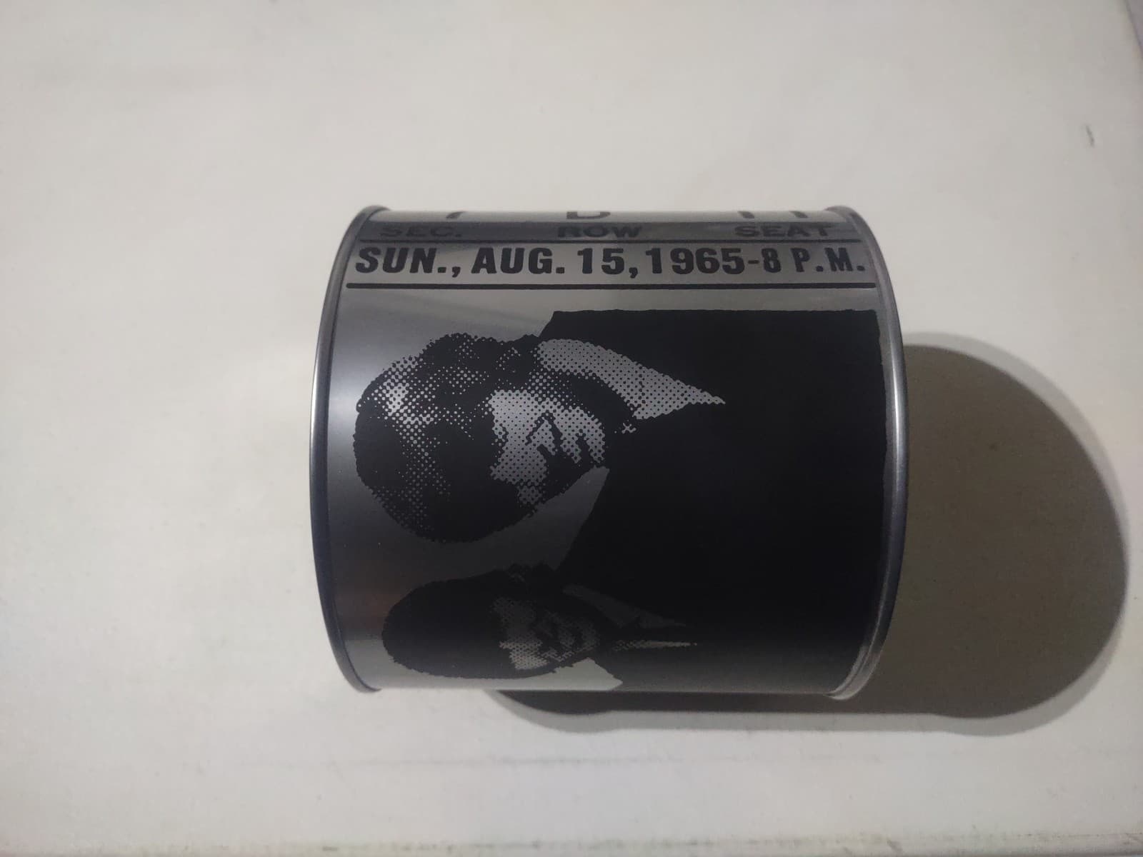 RARE 1988 METAL COIN BANK OF THE BEATLES SHEA STADIUM TICKET STUB CONCERT 5