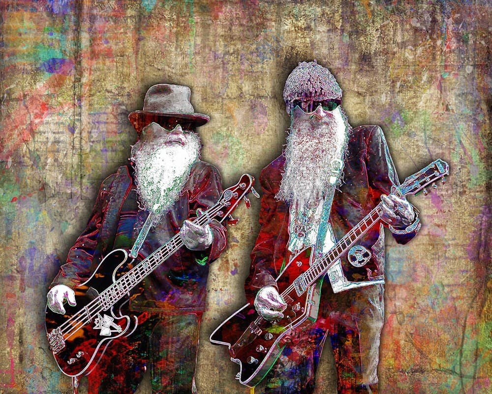 ZZ TOP 8x10inch Poster ZZ Top Pop Artwork  ZZ Top Tribute Poster Free Shipping