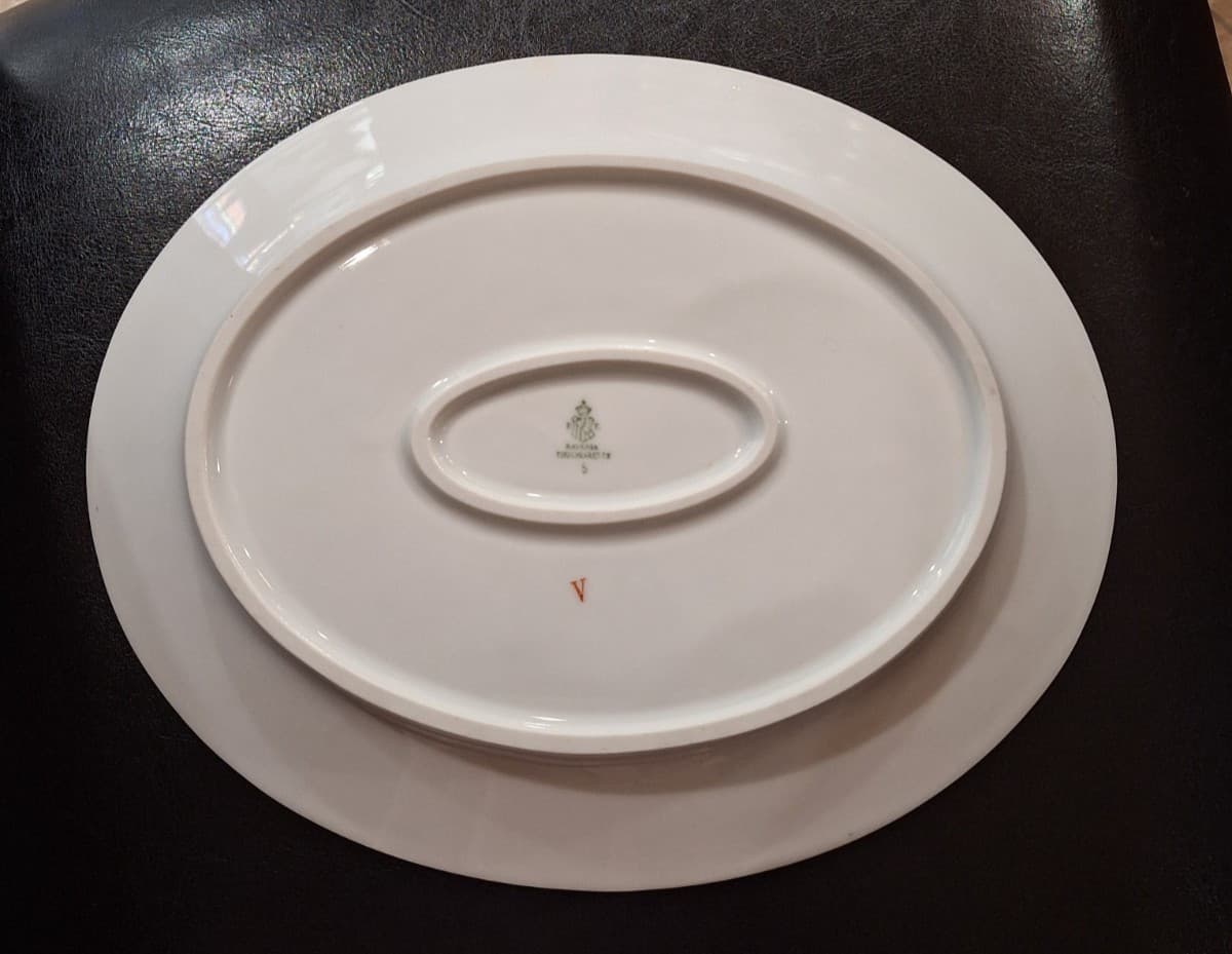 Apple Blossom TIRSCHENREUTH Oval Serving Platter  11.75" x 9.5" 3