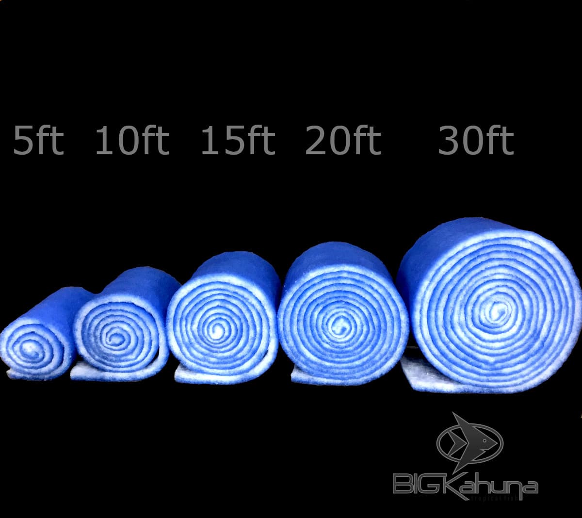 5-FT ROLL BLUE BONDED AQUARIUM FILTER MEDIA PAD 12" X 5’ FILTER FIBER FLOSS. 2