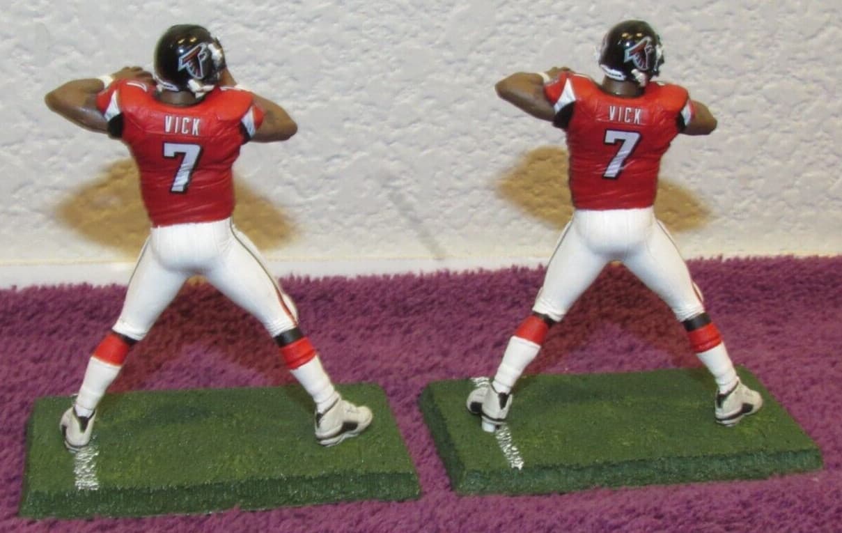Lot of 2 Michael Vick Atlanta Falcons Football Action Figurines McFarlane Toys 2