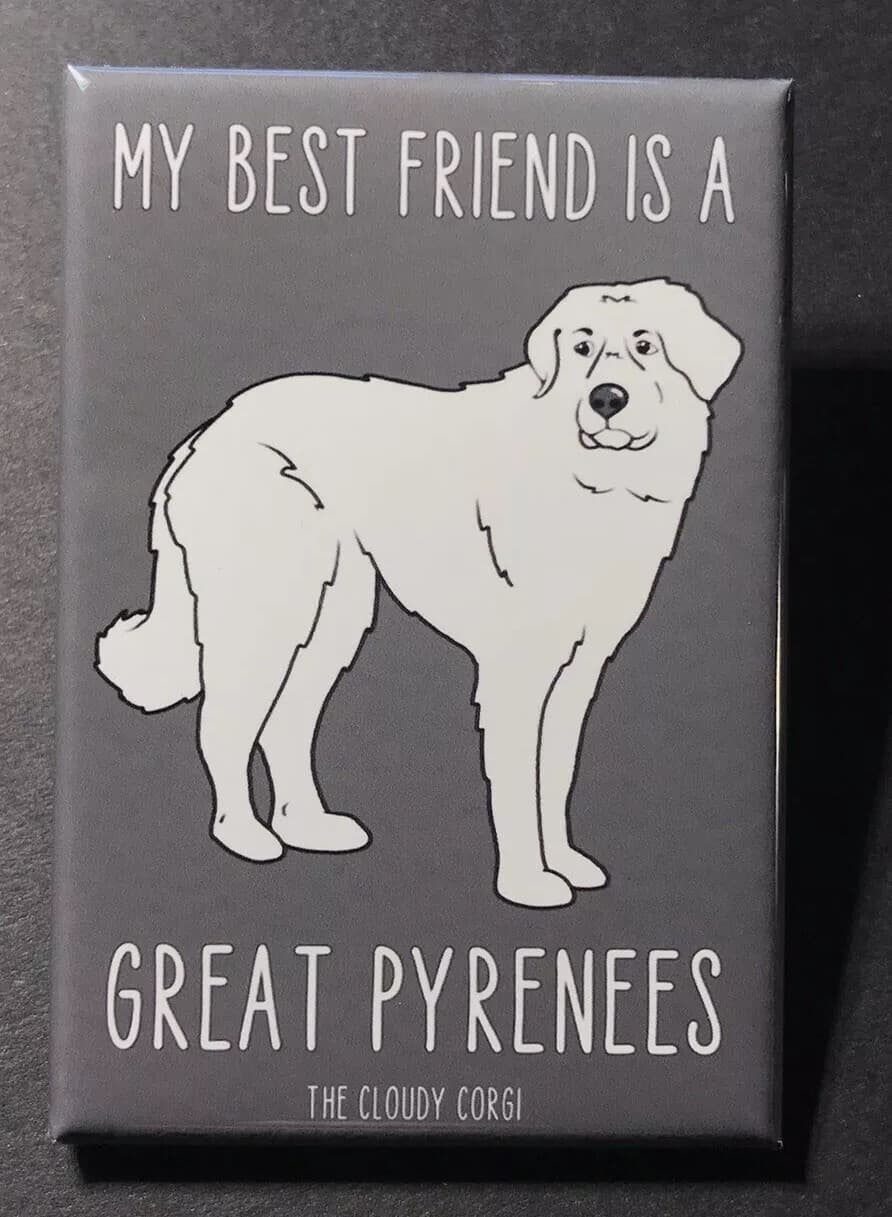 Great Pyrenees Magnet Cute Handmade Dog Gifts Accessories and Kitchen Home Decor