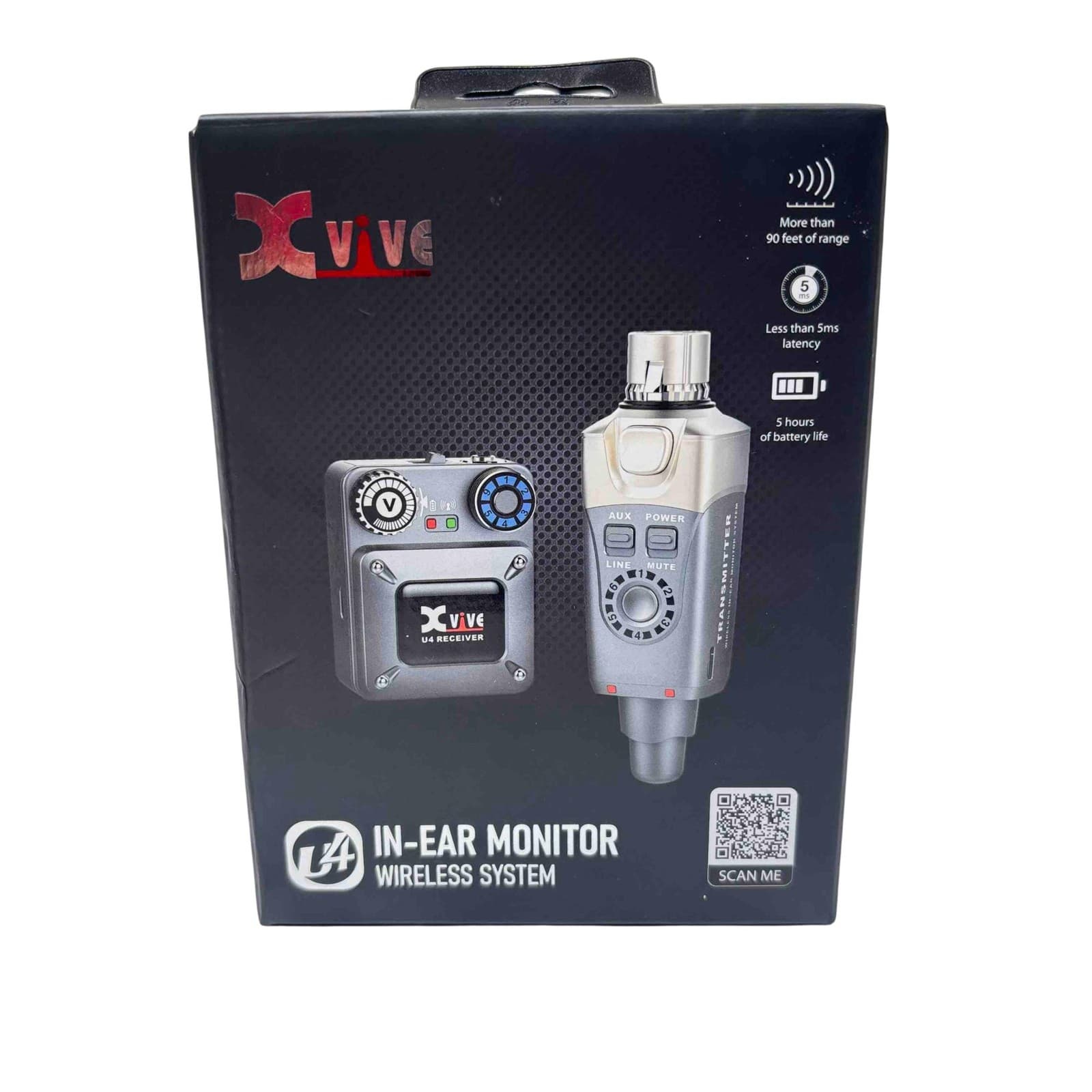 Xvive U4 In-Ear Monitor Wireless System (U4 Receiver/U4 Transmitter) 4175