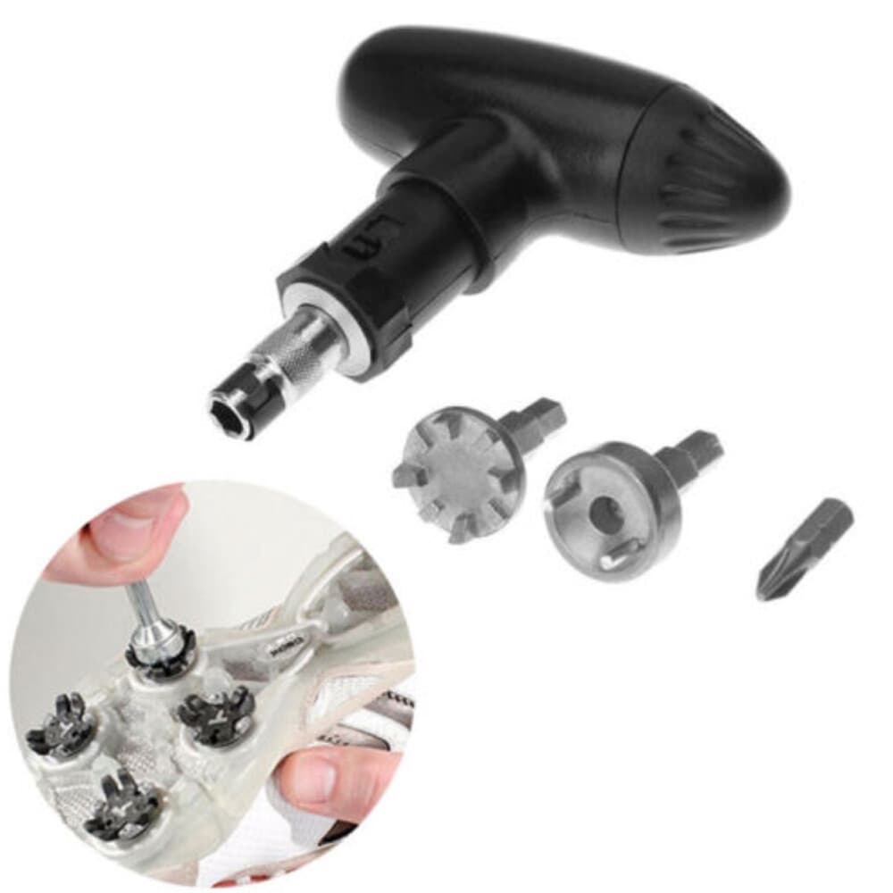 Golf Shoe Spikes Wrench Ratchet Removal Tool Cleat Fast Spike Pro Replace Set US 3