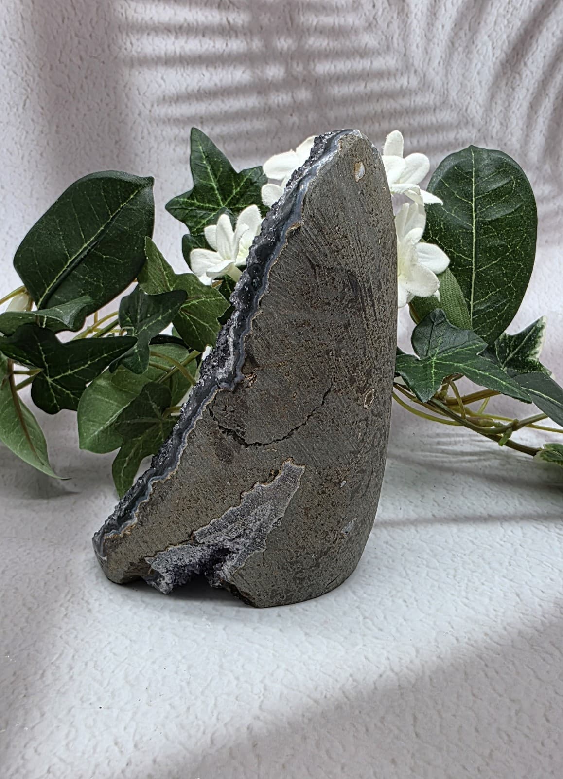 Black Starry Night Amethyst Geode Uruguay Amethyst Cut Base Amethyst Crystal  4