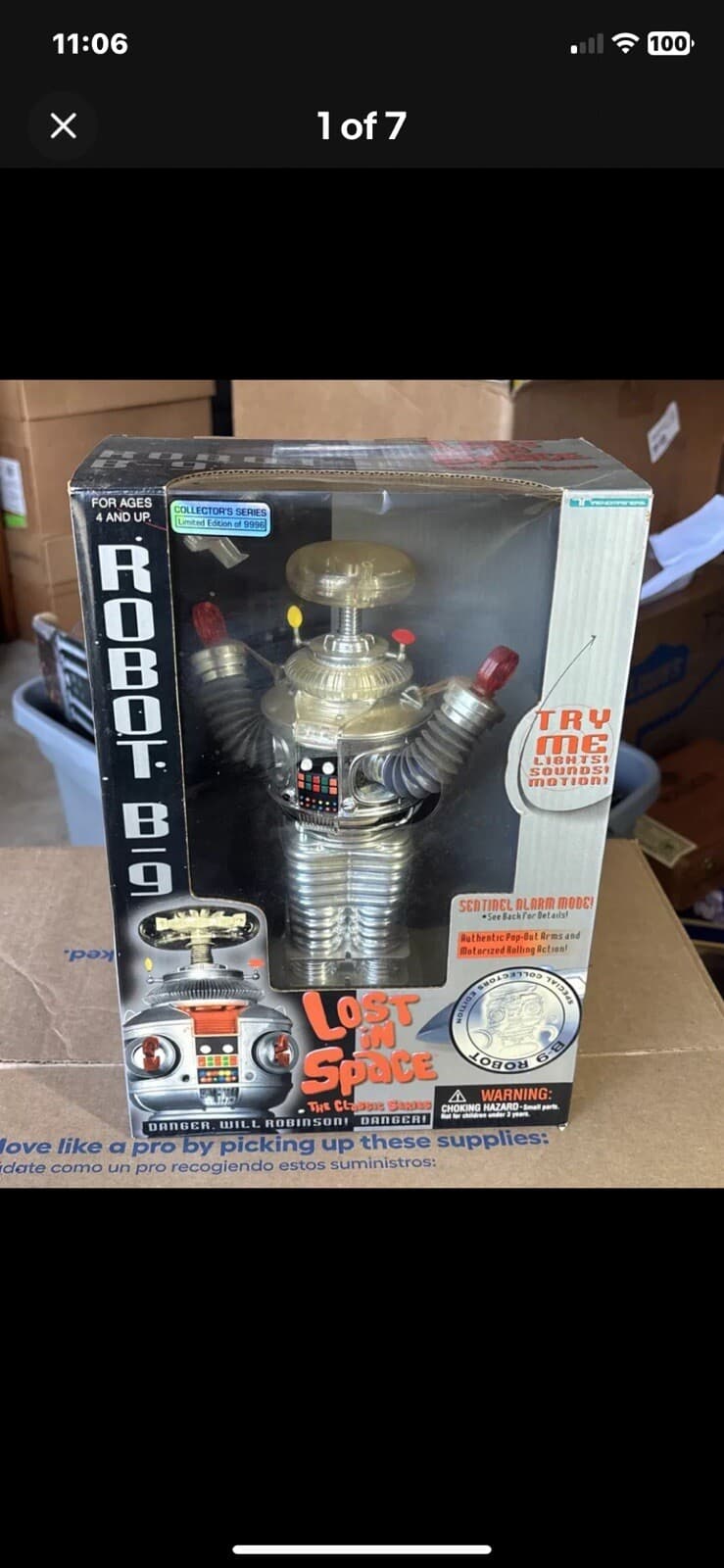 Lost In Space The Classic Series B-9 Robot Limited Chrome Edition New In Box