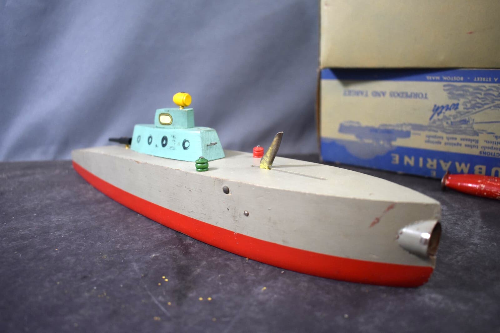 Keystone Action Submarine, Wood, w/ Torpedos & Target, Item 217, 2485453 5