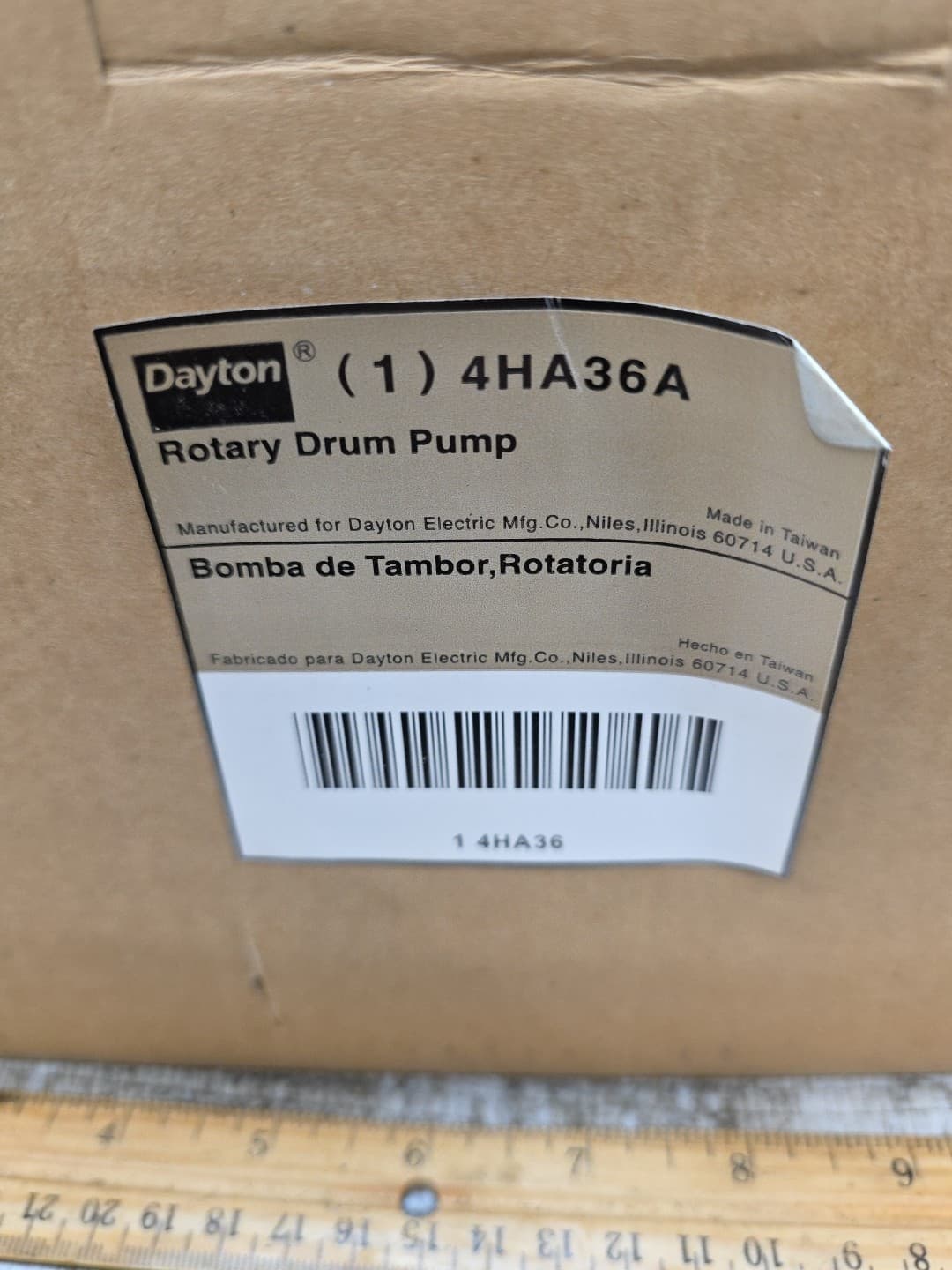 New Open Box Dayton 4HA36 Rotary Hand Operated Drum Pump 3