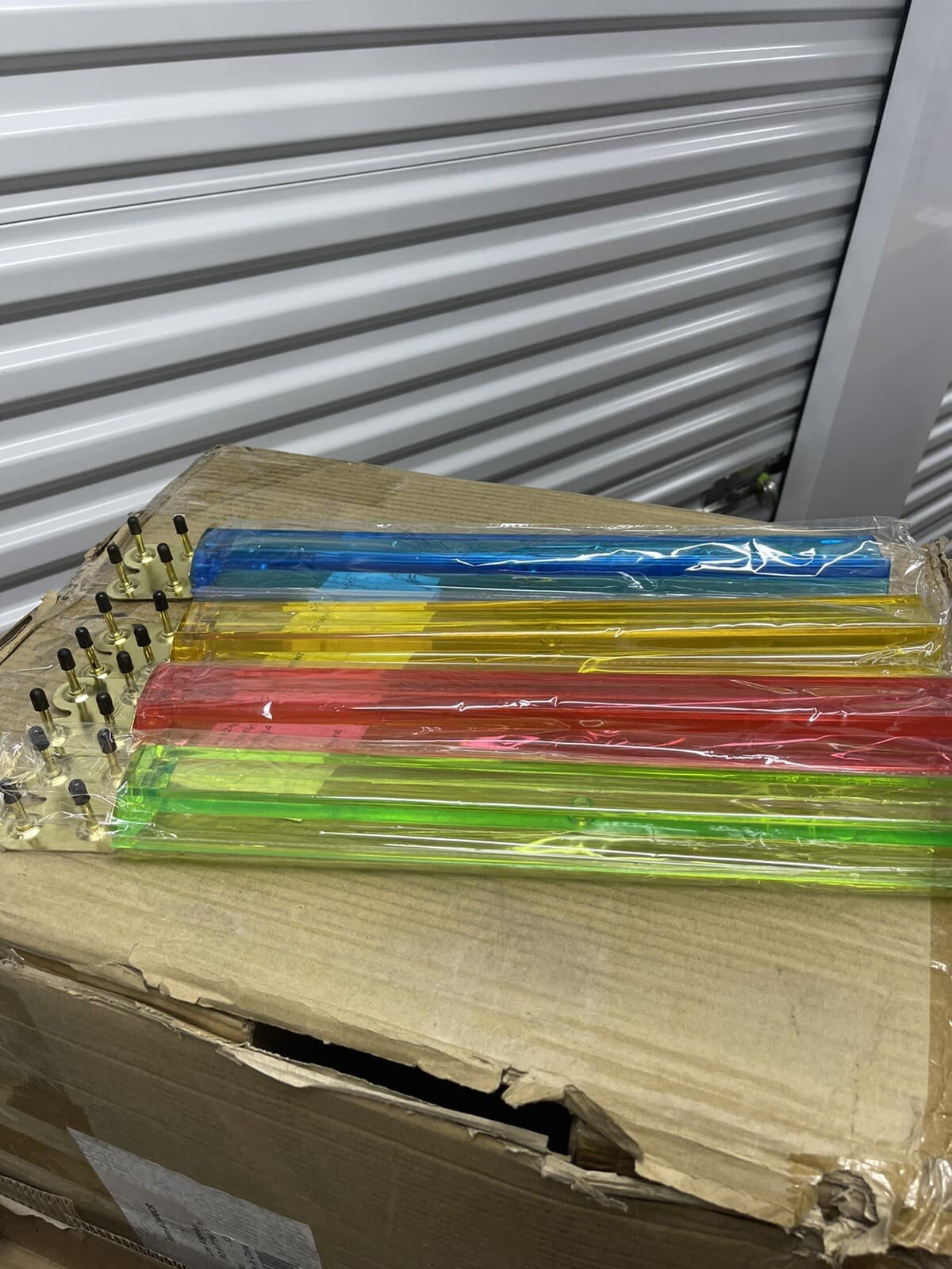 4 Clear Colored Mah Jong Racks With Money Holders - Multi-Color Acrylic Mahjong 6