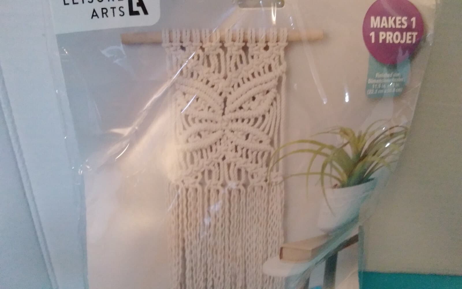 Leisure Arts Macrame Wall Art Project Kit “Butterfly  Papillon” 4