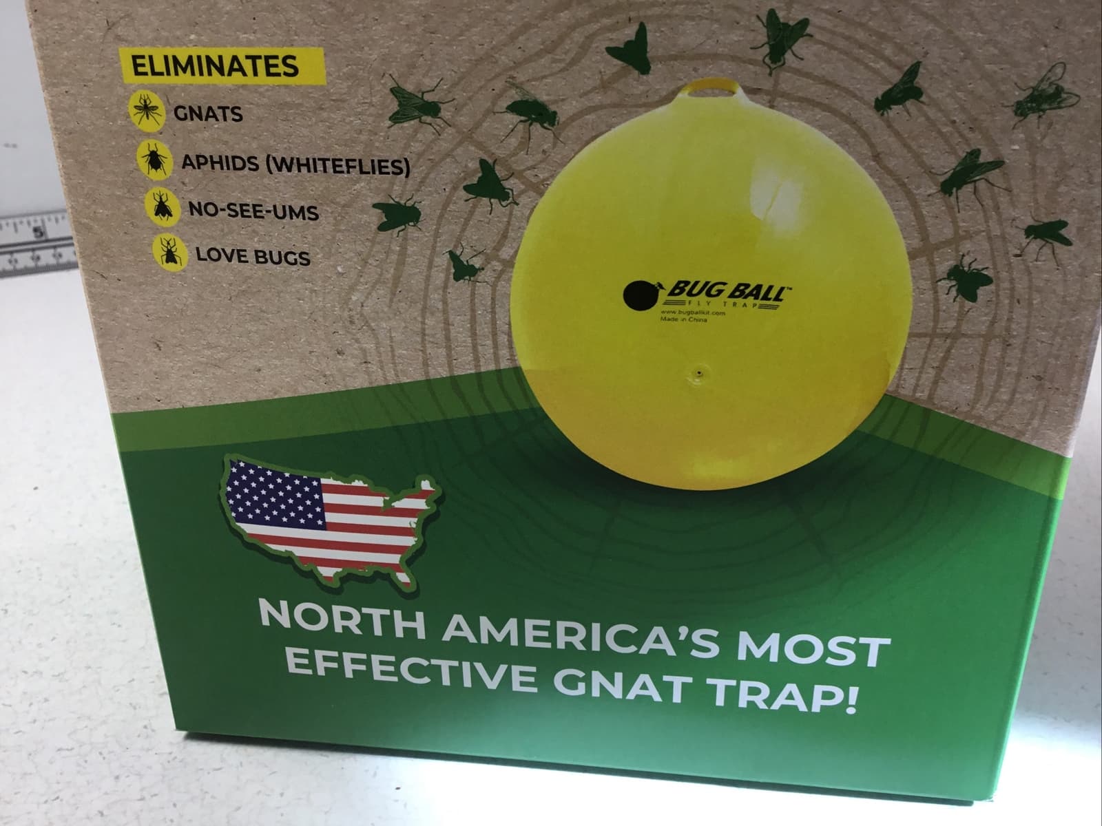 Bug Ball  Catch Em Starter Kit Gnat Trap Aphids Whiteflies No See-Ums Bugs Flies 4