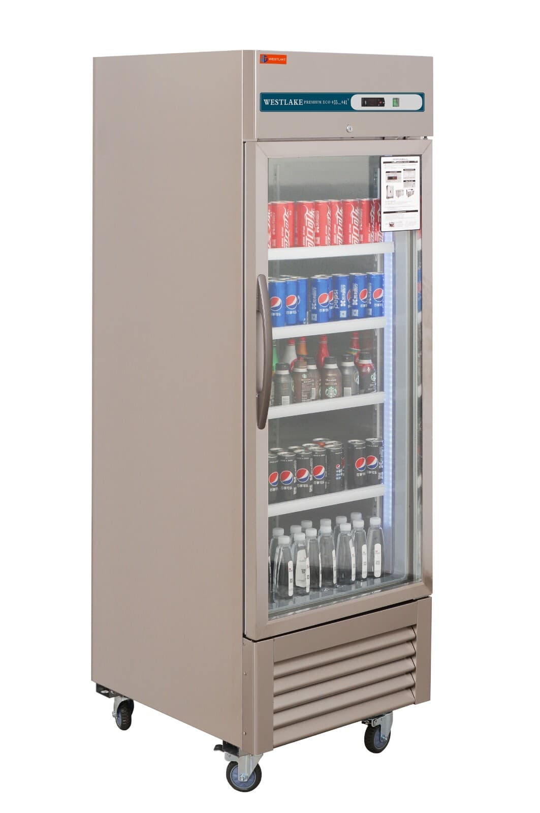 27" Commercial Display Refrigerator 1 Glass Door Merchandiser Reach-in 23 Cu.ft 5