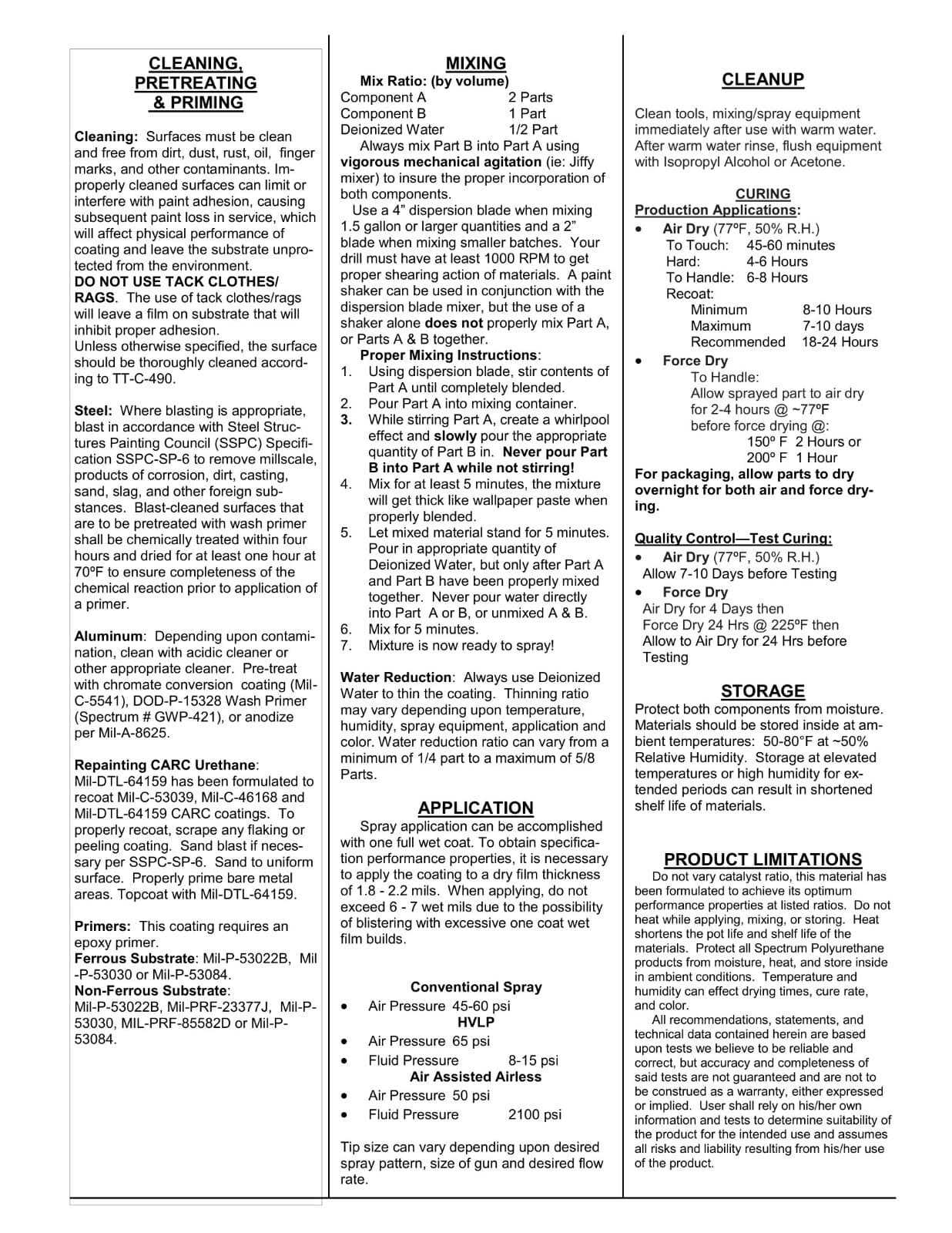 Spectrum MIL-DTL-64159B Type II PART A+B Urethane Coating AIRCRAFT GRAY 3
