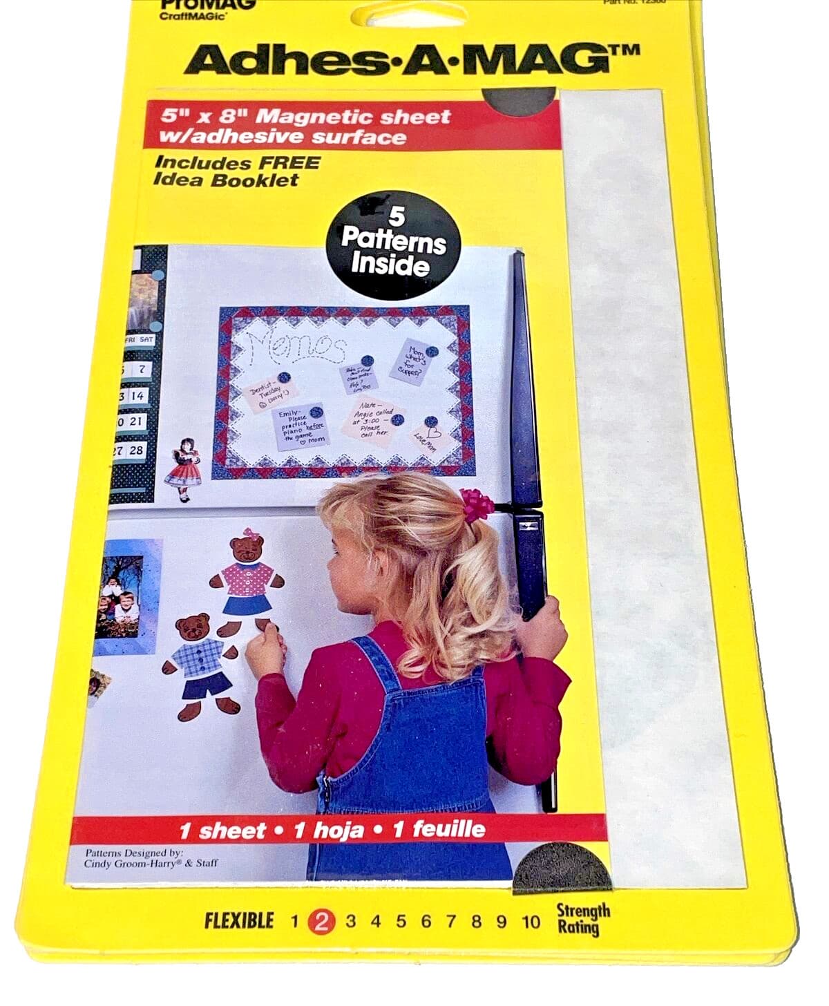 ProMAG Adhesive Magnetic Sheet 5 x 8 inches 3 Packages of 1 sheet 12360 New Pkgs 5