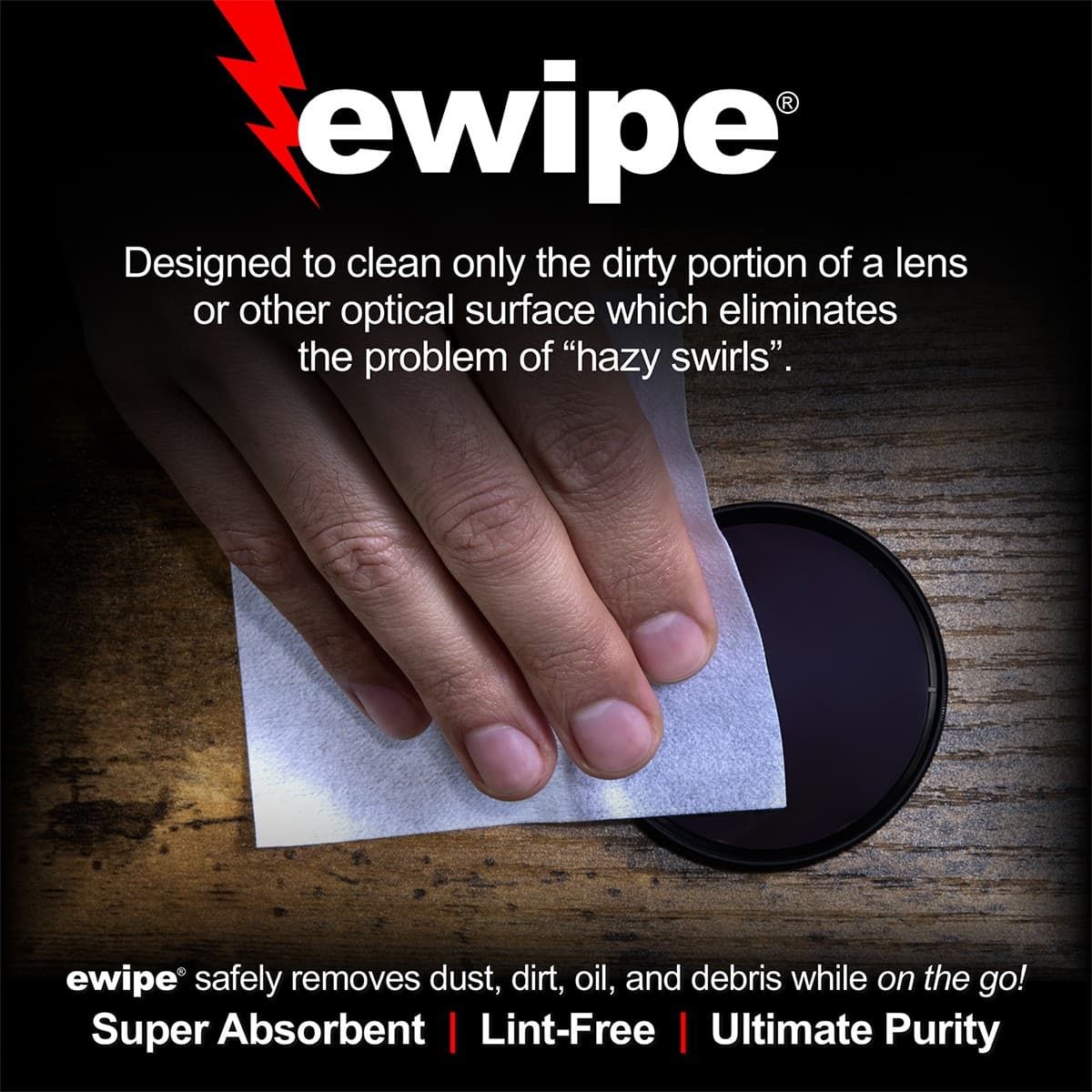 Photographic Solutions E-Wipe Cleaning Pad for Optics 24per/box 3