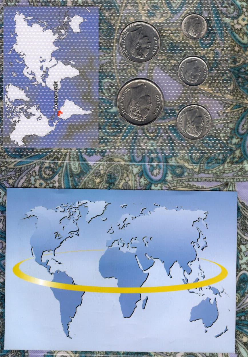 Kursmünzensätze Der Welt Venezuela UNC w/card All 1990 but 5 Bolivars 1989 2