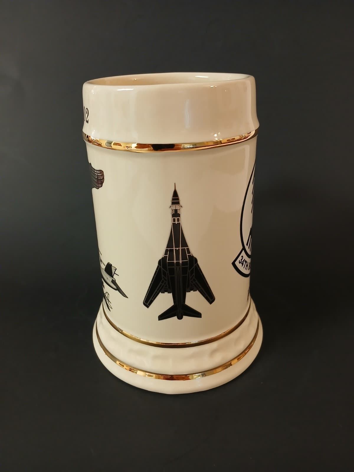 34th Bomb Squadron Commemorative Mug 2002 Stein USAF Thunderbirds B-1B Lancer 3