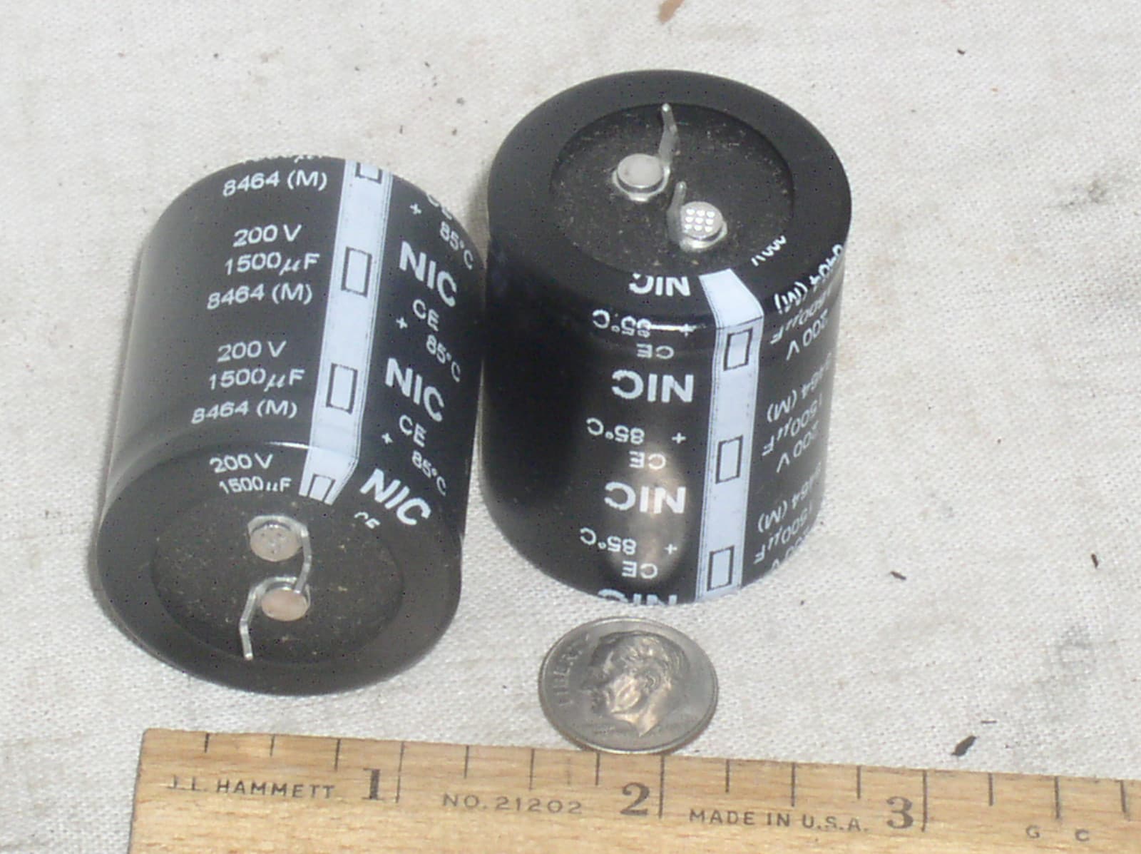 2 NEW NIC NRLC152M200V35X41SF 1500UF 1500 UF 200V SNAP IN POWER SUPPLY CAPACITOR